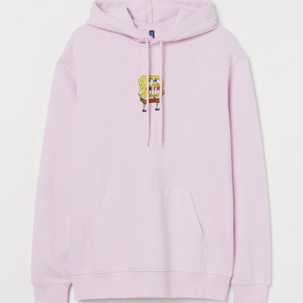 H&M Mens Pink Spongebob Hoodie